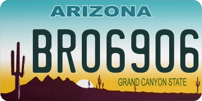 AZ license plate BRO6906
