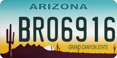 AZ license plate BRO6916
