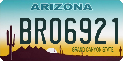 AZ license plate BRO6921