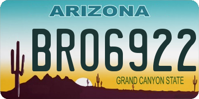AZ license plate BRO6922