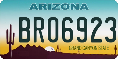 AZ license plate BRO6923