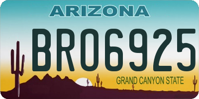 AZ license plate BRO6925