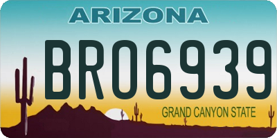 AZ license plate BRO6939