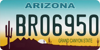 AZ license plate BRO6950