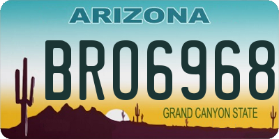AZ license plate BRO6968