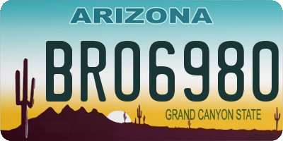 AZ license plate BRO6980