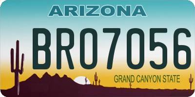 AZ license plate BRO7056