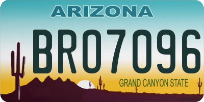 AZ license plate BRO7096