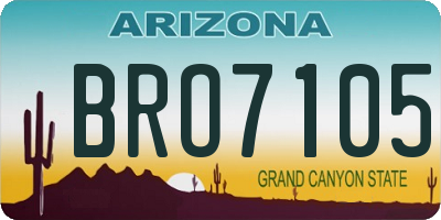 AZ license plate BRO7105