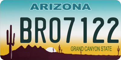 AZ license plate BRO7122