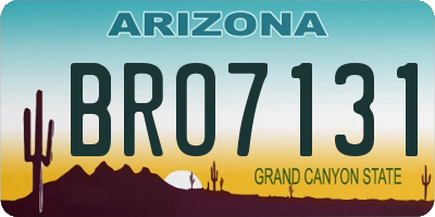 AZ license plate BRO7131
