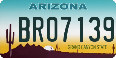 AZ license plate BRO7139