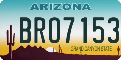 AZ license plate BRO7153