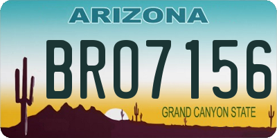 AZ license plate BRO7156