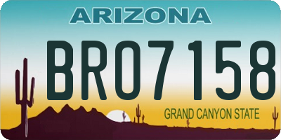 AZ license plate BRO7158