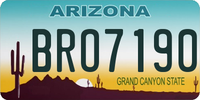 AZ license plate BRO7190