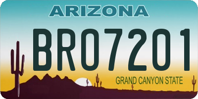 AZ license plate BRO7201
