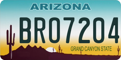 AZ license plate BRO7204