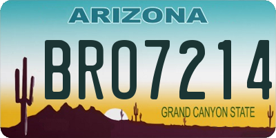 AZ license plate BRO7214