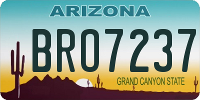 AZ license plate BRO7237