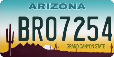 AZ license plate BRO7254