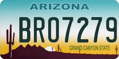 AZ license plate BRO7279