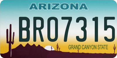AZ license plate BRO7315