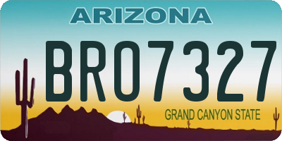 AZ license plate BRO7327