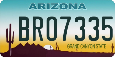 AZ license plate BRO7335