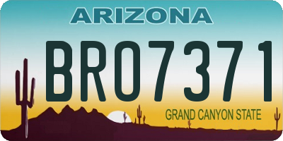 AZ license plate BRO7371