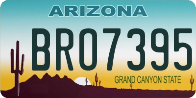 AZ license plate BRO7395