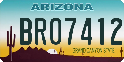 AZ license plate BRO7412