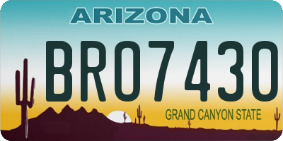AZ license plate BRO7430