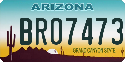 AZ license plate BRO7473