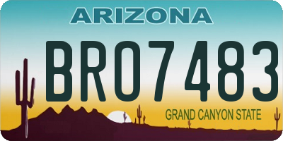 AZ license plate BRO7483