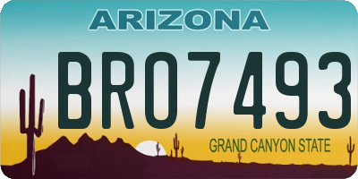 AZ license plate BRO7493