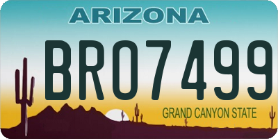 AZ license plate BRO7499