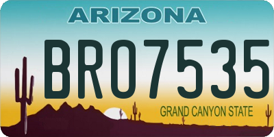 AZ license plate BRO7535