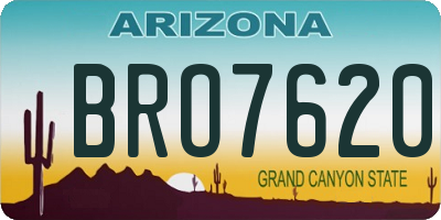 AZ license plate BRO7620
