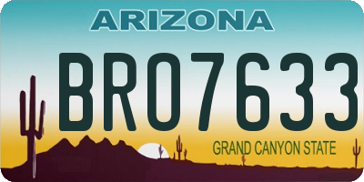 AZ license plate BRO7633