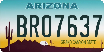 AZ license plate BRO7637