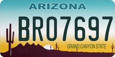 AZ license plate BRO7697