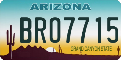 AZ license plate BRO7715