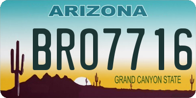 AZ license plate BRO7716