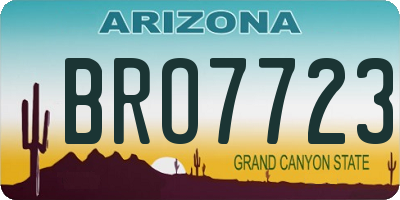 AZ license plate BRO7723