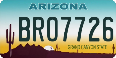 AZ license plate BRO7726