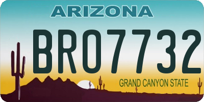 AZ license plate BRO7732