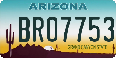 AZ license plate BRO7753
