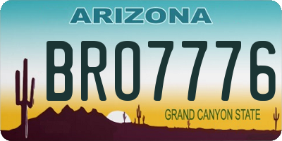 AZ license plate BRO7776