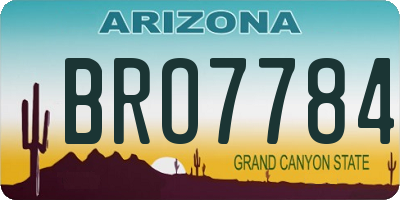 AZ license plate BRO7784